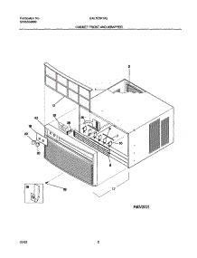 03 - Cabinet Front And Wrapper parts for Gibson Air Conditioner GAL103K1A2 from AppliancePartsPros.com