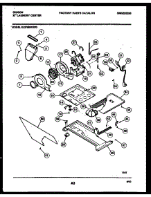 03 - Blower, Idler Arm Clutch And Motor parts for Frigidaire Washer Dryer Combo EL27M6WXFD from AppliancePartsPros.com