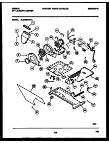 03 - Blower, Idler Arm Clutch And Motor parts for Frigidaire Washer Dryer Combo EL27M6WAFA from AppliancePartsPros.com