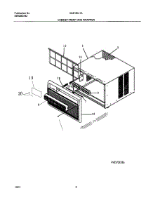 03 - Wrapper parts for Gibson Air Conditioner GAS154J1A1 from AppliancePartsPros.com