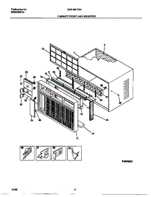 02 - Cabinet Front And Wrapper parts for Frigidaire Air Conditioner GAS18EF2A1 from AppliancePartsPros.com