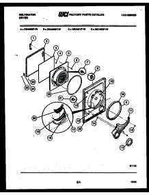 03 - Door Parts parts for Frigidaire Dryer DEA501F1D from AppliancePartsPros.com