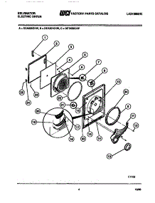03 - Door Parts parts for Frigidaire Dryer DET400G1D from AppliancePartsPros.com