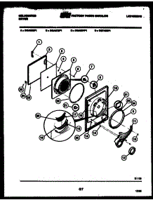 03 - Door Parts parts for Frigidaire Dryer DGT400F1W from AppliancePartsPros.com