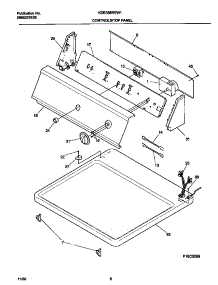 04 - P12c0069 Control Panel parts for Frigidaire Dryer KDE336REW1 from AppliancePartsPros.com
