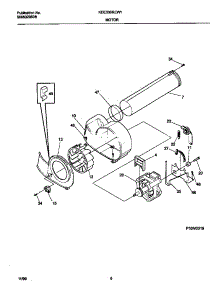 05 - P12m0019 Motor,Blower parts for Frigidaire Dryer KDE336REW1 from AppliancePartsPros.com