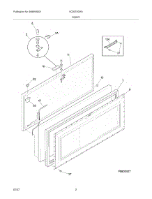 03 - Door parts for Kelvinator Freezer KCS070GW0 from AppliancePartsPros.com