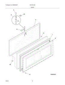 03 - Door parts for Kelvinator Freezer KCS150LW0 from AppliancePartsPros.com