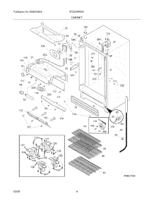 05 - Cabinet parts for Kelvinator Freezer KFS220RGW1 from AppliancePartsPros.com