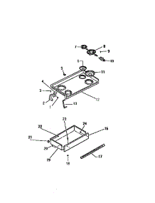 03 - Top / Drawer parts for Frigidaire Range REC305CF0 from AppliancePartsPros.com