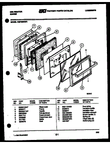 03 - Door Parts parts for Frigidaire Range REP305GT1 from AppliancePartsPros.com