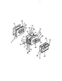 04 - Door parts for Frigidaire Range REP309CF0 from AppliancePartsPros.com