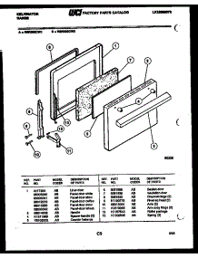 05 - Door Parts parts for Frigidaire Range RER302CW1 from AppliancePartsPros.com