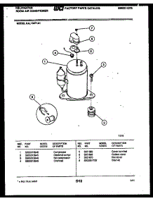 06 - Compressor parts for Frigidaire Air Conditioner KAL104P1A1 from AppliancePartsPros.com