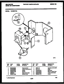03 - Electrical Parts parts for Frigidaire Air Conditioner KAC084P7A3 from AppliancePartsPros.com