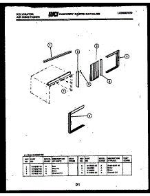06 - Cabinet Parts parts for Frigidaire Air Conditioner SH205C1QB from AppliancePartsPros.com