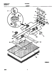 03 - Burner parts for Frigidaire Cooktop TGC3X6XCT1 from AppliancePartsPros.com