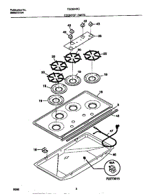 02 - Cooktop Parts parts for Frigidaire Cooktop TGC6X4XCW1 from AppliancePartsPros.com