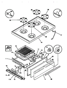 05 - Top / Drawer parts for Frigidaire Range 30-2132-00-04 from AppliancePartsPros.com