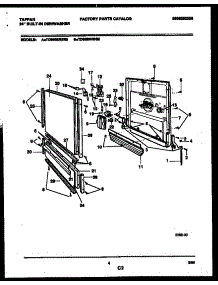 04 - Door Parts parts for Frigidaire Dishwasher TDB668RBR0 from AppliancePartsPros.com