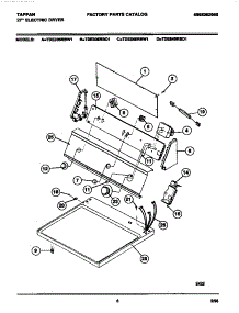 04 - Console, Controls, Top Panel parts for Frigidaire Dryer TDE336RBD1 from AppliancePartsPros.com