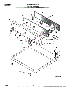 04 - Controls / Top Panel parts for Frigidaire Dryer TDE336RBW2 from AppliancePartsPros.com
