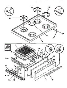 05 - Top / Drawer parts for Frigidaire Range 30-2232-00-04 from AppliancePartsPros.com