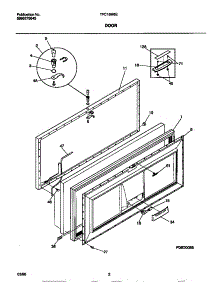 02 - Door parts for Frigidaire Freezer TFC18M6EW0 from AppliancePartsPros.com