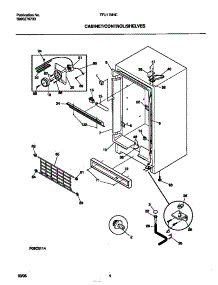 03 - Cabinet / Control / Shelves parts for Frigidaire Freezer TFU17M5EW0 from AppliancePartsPros.com
