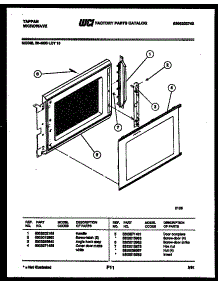 03 - Door Parts parts for Frigidaire Microwave 56-4990-10-15 from AppliancePartsPros.com