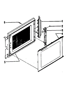 Door parts for Tappan Microwave 56-4877 from AppliancePartsPros.com