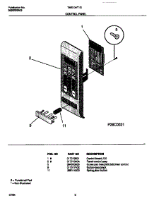 02 - Control Panel parts for Frigidaire Microwave TMS134T1G from AppliancePartsPros.com