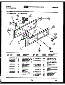03 - Control Panel parts for Frigidaire Oven 11-6653-57-04 from AppliancePartsPros.com
