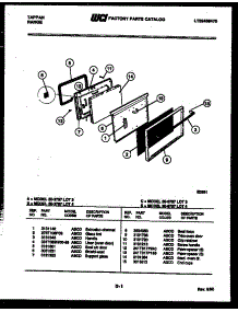 04 - Door Parts parts for Frigidaire Range 30-2757-00-03 from AppliancePartsPros.com