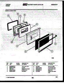 04 - Door Parts parts for Frigidaire Range 30-3341-00-01 from AppliancePartsPros.com