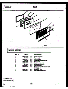 06 - Door Parts parts for Frigidaire Range 30-3152-23-01 from AppliancePartsPros.com