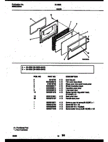 07 - Door Parts parts for Frigidaire Range 30-3852-00-02 from AppliancePartsPros.com