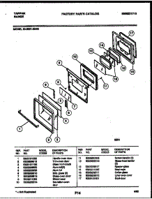 05 - Door Parts parts for Frigidaire Range 30-3991-00-03 from AppliancePartsPros.com