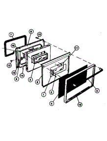 Door parts for Tappan Range 30-4988-10/01 from AppliancePartsPros.com