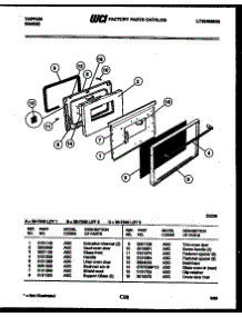 04 - Door Parts parts for Frigidaire Range 30-7348-23-03 from AppliancePartsPros.com