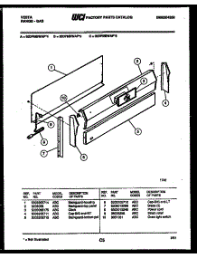 03 - Backguard parts for Frigidaire Range 30DPMBWAP6 from AppliancePartsPros.com