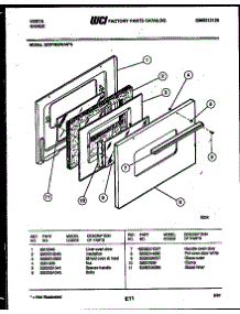 06 - Door Parts parts for Frigidaire Range 30DPMBWAN6 from AppliancePartsPros.com