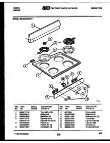 05 - Backguard And Cooktop Parts parts for Frigidaire Range 30KEMAWAD5 from AppliancePartsPros.com
