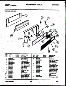 07 - Backguard parts for Frigidaire Range 31-2759-23-05 from AppliancePartsPros.com