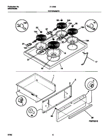 04 - Top / Drawer parts for Frigidaire Range 31-2649-23-10 from AppliancePartsPros.com