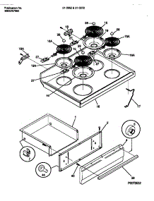 04 - Top / Drawer parts for Frigidaire Range 31-3962-00-02 from AppliancePartsPros.com