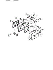04 - Oven Door parts for Frigidaire Oven 57-5709-10-03 from AppliancePartsPros.com