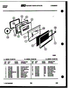 04 - Lower Oven Door Parts parts for Frigidaire Range 72-2547-23-01 from AppliancePartsPros.com