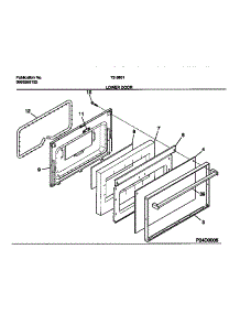 08 - Lower Door parts for Frigidaire Range 72-3651-23-07 from AppliancePartsPros.com