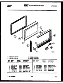 07 - Upper Oven Door Parts parts for Frigidaire Range 72-7657-66-01 from AppliancePartsPros.com